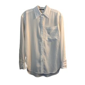 Calvin Rucker Button Down Blouse Top Classic Professional Closet Staple Normcore